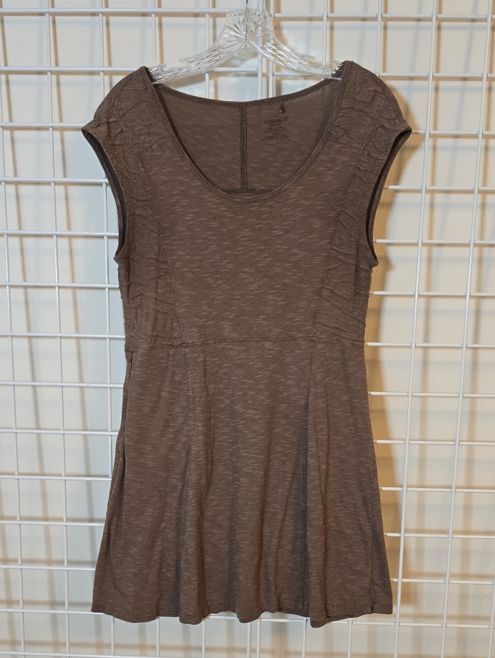 Toad&Co Brown Scoop-Neck Mini Dress Size Small